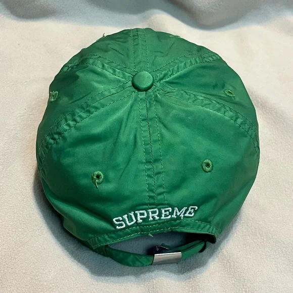 Supreme Nylon Visor Label 6-Panel Adjustable Hat - Green - One Size 💚♥️ - Picture 4 of 7